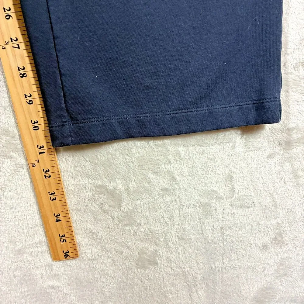J Jill Pure Jill Affinity French Terry Wide Leg Lounge Pants S Navy Back Pockets